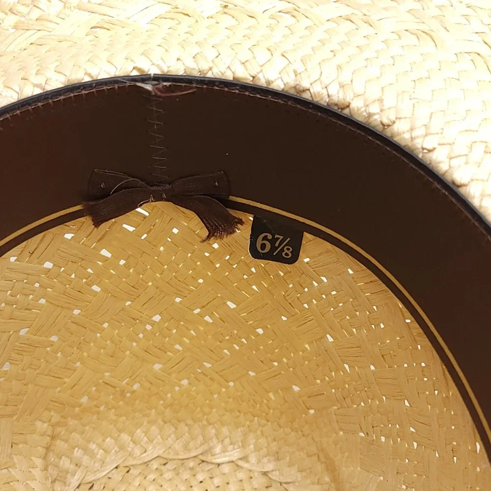 Cowboy Hat‎ Resistol StageCoach Straw Western Band Size 6 7/8 Sisters Cowgirl